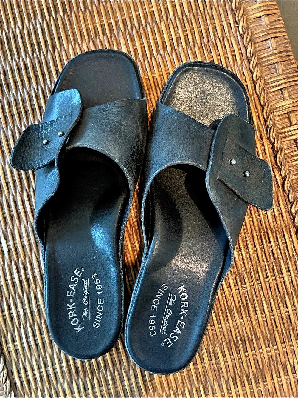 Kork-Ease Tutsi Black Studded Slide Sandals